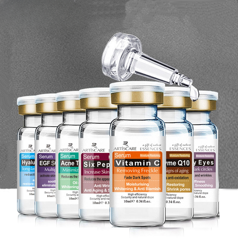 Luxury Skincare Products - 7pcs เซรั่มสําหรับใบหน้าไวท์เทนนิ่งต่อต้านริ้วรอย Hyaluron Acid Anti Aging