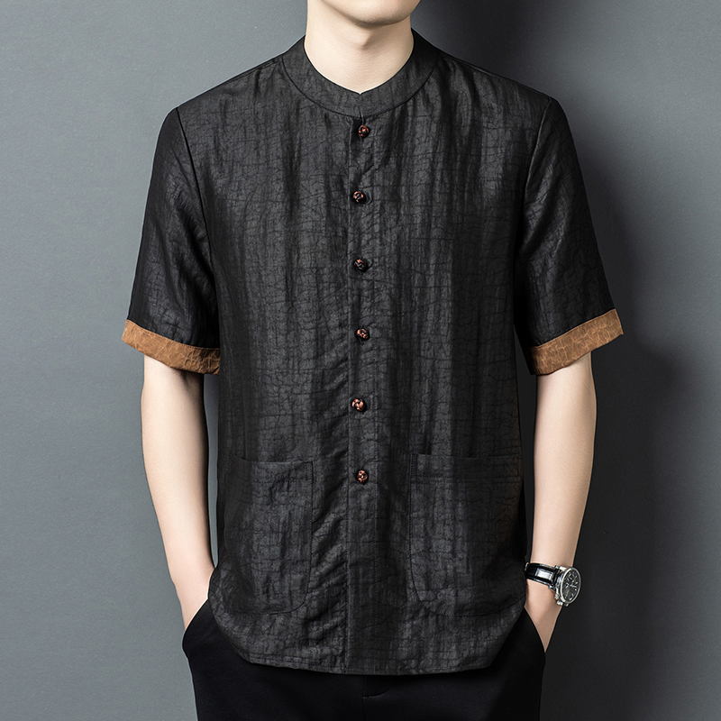 เสื้อเชิ้ตไร้ปกผ้าไหมแท้ 100%  - Luxury Skincare For Men บทวิจารณ์และราคา